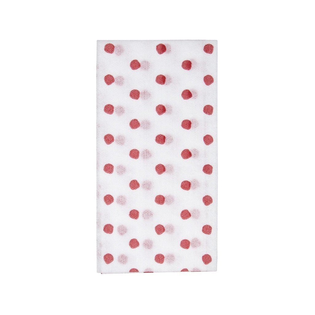 Vietri Papersoft Napkins Dot Red Guest Towels Dinnerware Vietri Pack of 20