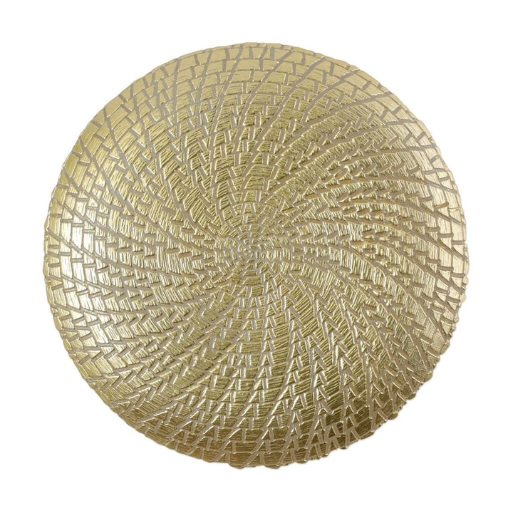 Vietri Rufolo Glass Gold Crocodile Service Plate/Charger Dinnerware Vietri