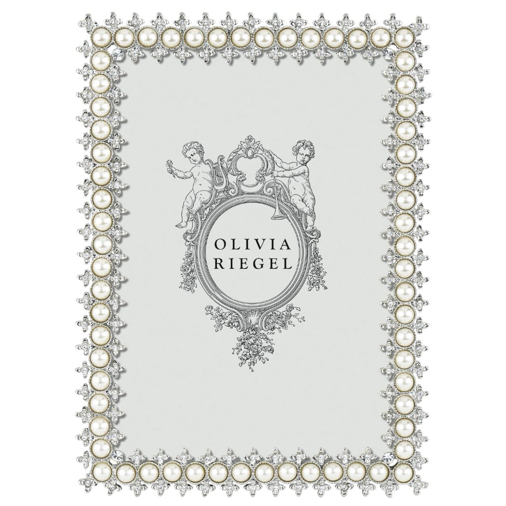 Olivia Riegel Silver Crystal & Pearl 5" x 7" Frame Picture Frames Olivia Riegel 