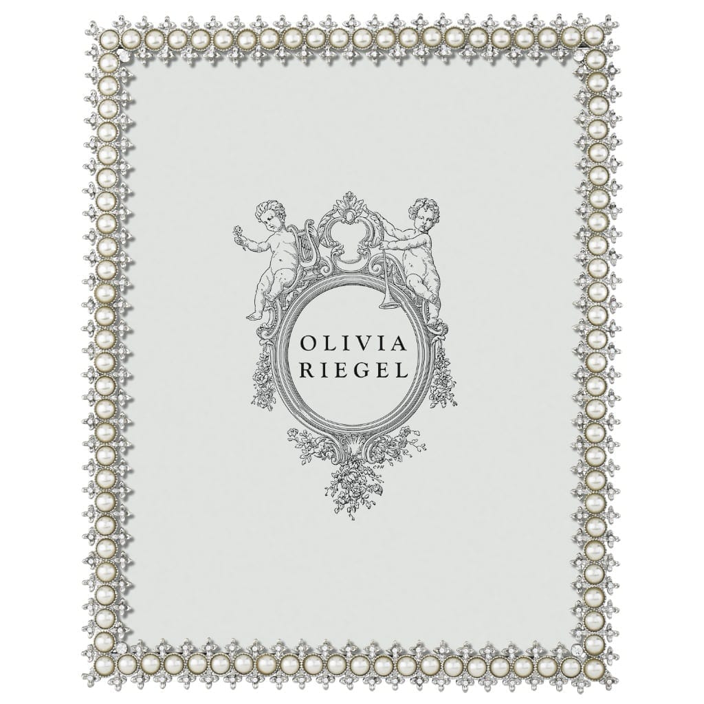 Olivia Riegel Silver Crystal & Pearl 8" x 10" Frame Picture Frames Olivia Riegel 