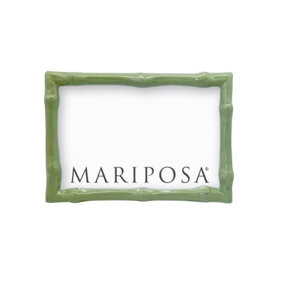 Mariposa Bamboo Green 4" x 6" Frame Picture Frames Mariposa 