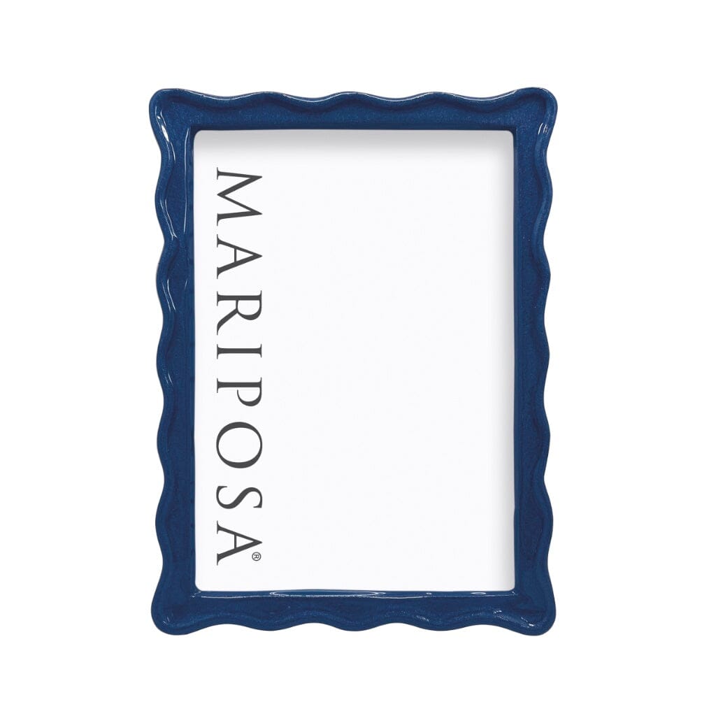 Mariposa Wavy Blue 5" x 7" Frame Picture Frames Mariposa 