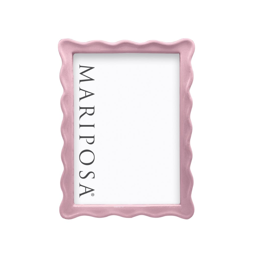 Mariposa Wavy Pink 5" x 7" Frame Picture Frames Mariposa 