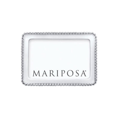 Mariposa Beaded White 4" x 6" Frame Picture Frames Mariposa 