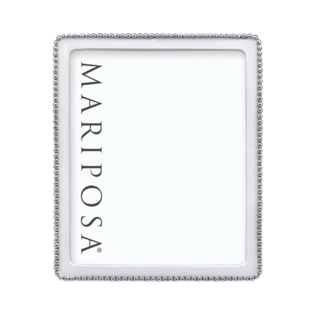 Mariposa Beaded White 8" x 10" Frame Picture Frames Mariposa 