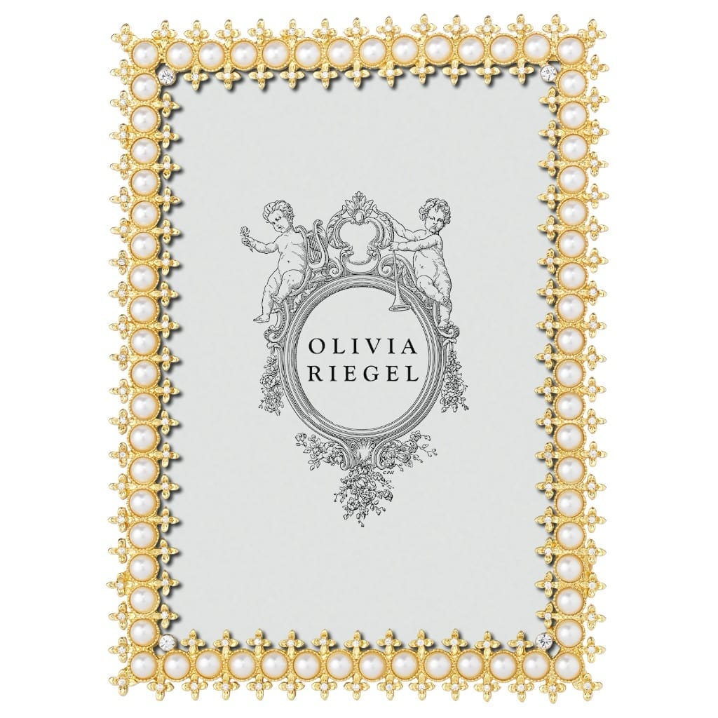 Olivia Riegel Gold Crystal & Pearl 5" x 7" Frame Picture Frames Olivia Riegel 