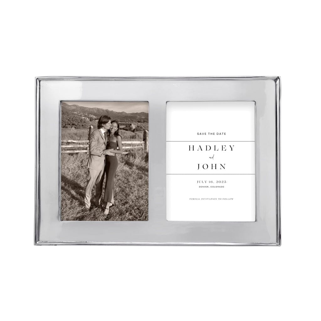 Mariposa Signature 5" x 7" Engravable Double Frame Picture Frames Mariposa 