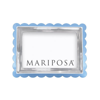 Mariposa Light Blue Acrylic Scallop 4" x 6" Frame Picture Frames Mariposa 
