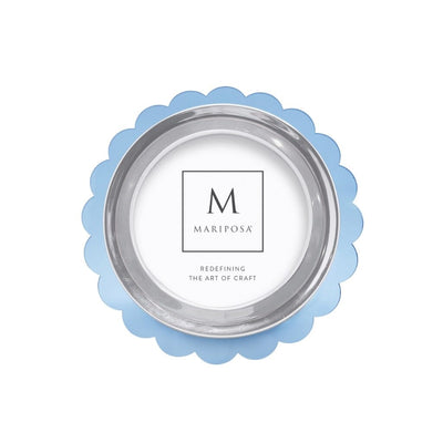 Mariposa Light Blue Acrylic Scallop Round Frame Picture Frames Mariposa 