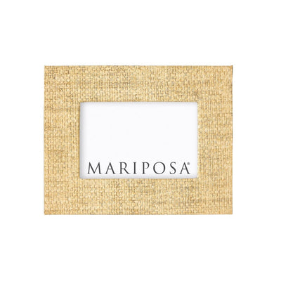 Mariposa Sand Faux Grasscloth 4" x 6" Frame Picture Frames Mariposa 