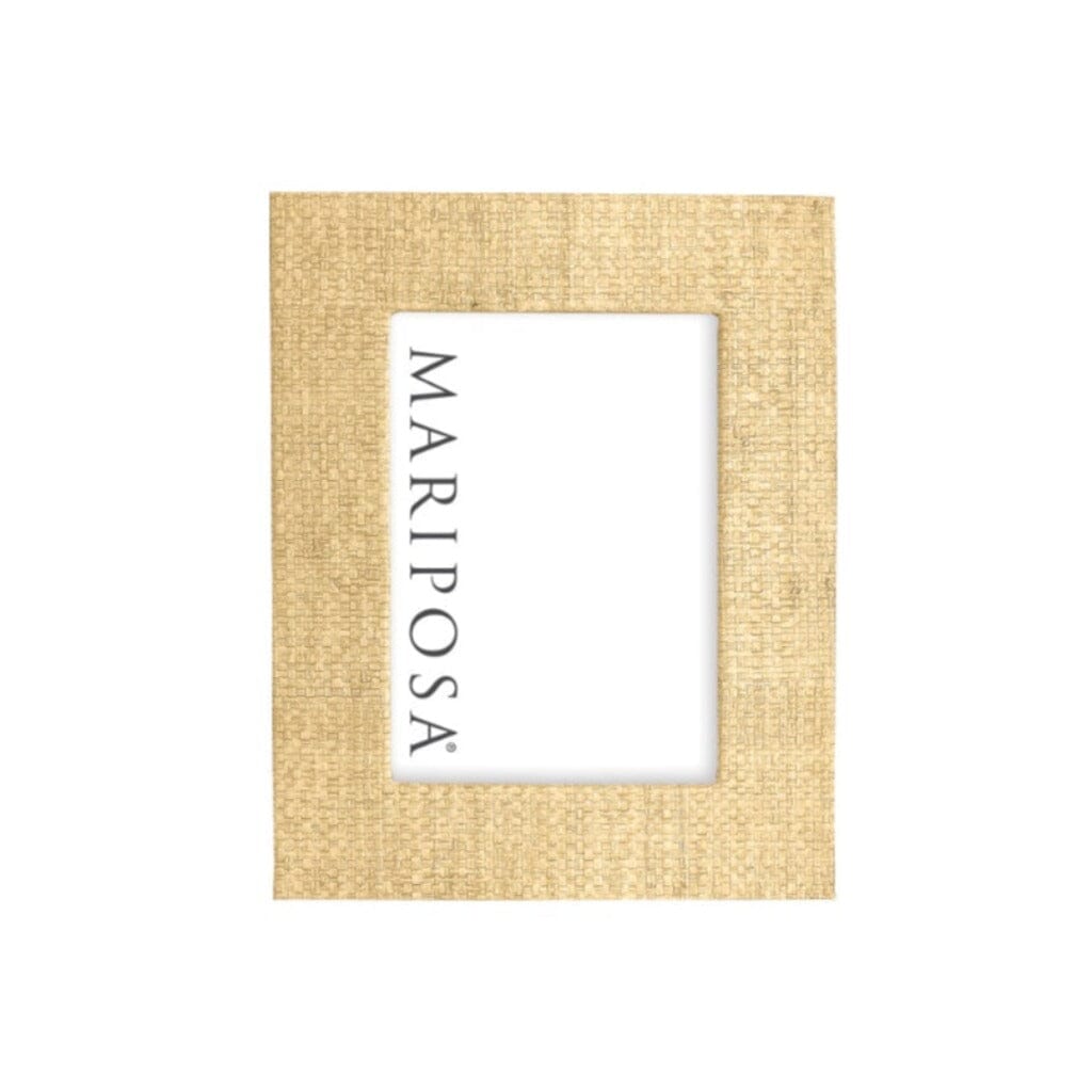 Mariposa Sand Faux Grasscloth 5" x 7" Frame Picture Frames Mariposa 