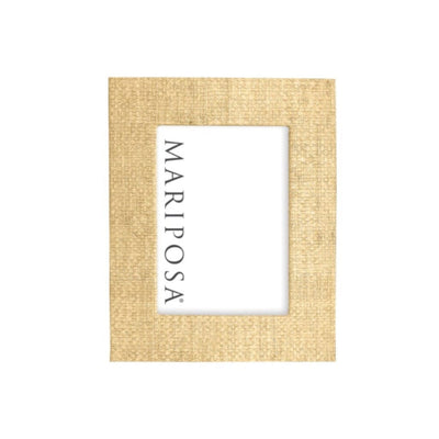 Mariposa Sand Faux Grasscloth 5" x 7" Frame Picture Frames Mariposa 