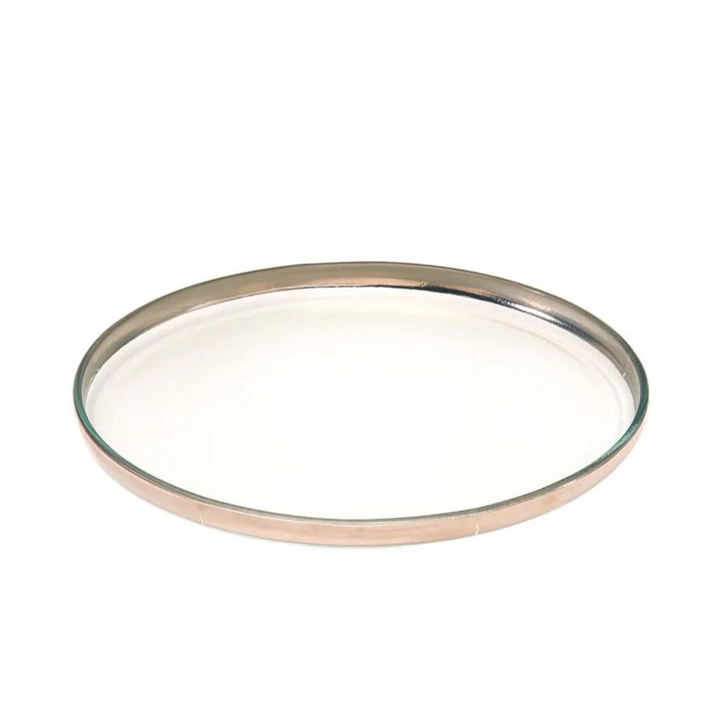 Annieglass Mod Large Round Plate - 12.25" Dinnerware Annieglass Platinum 