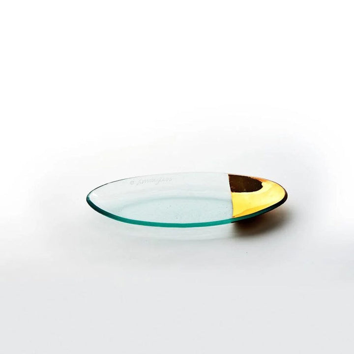 Annieglass Mod Small Oval Server Dinnerware Annieglass Gold 