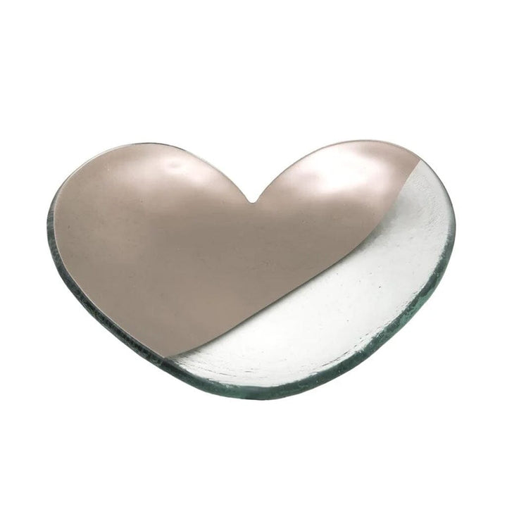Annieglass Mod Heart Plate - 7" Dinnerware Annieglass Platinum 