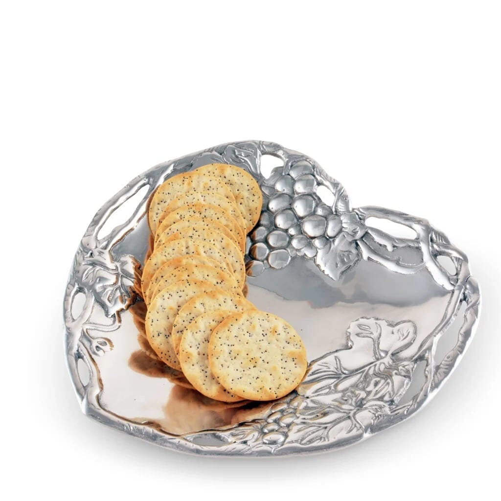 Arthur Court Coupe Tray - Grape Heart Trays Arthur Court 
