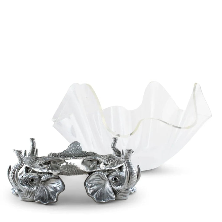 Arthur Court Acrylic Bowl 14 Inches - Elephant Stand Bowls Arthur Court 