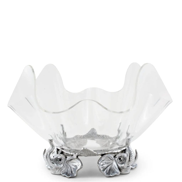 Arthur Court Acrylic Bowl 14 Inches - Elephant Stand Bowls Arthur Court 