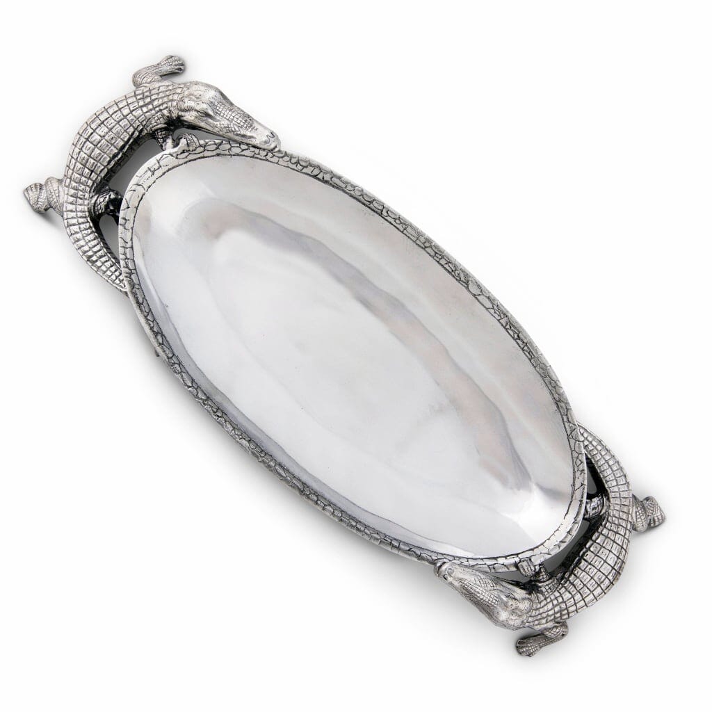 Arthur Court Centerpiece Tray - Alligator Trays Arthur Court 