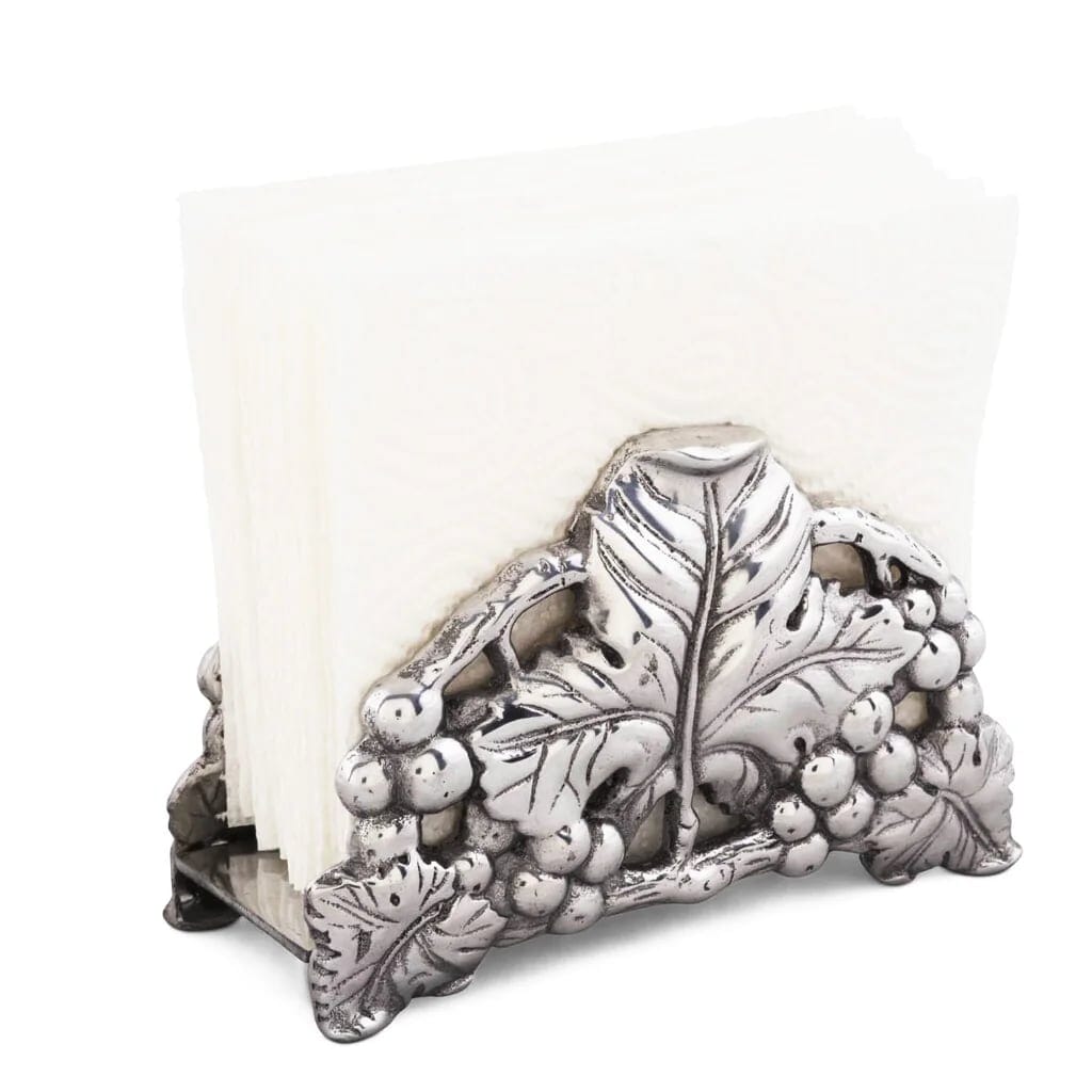 Arthur Court Cocktail Napkin Box Upright - Grape Dinnerware Arthur Court 