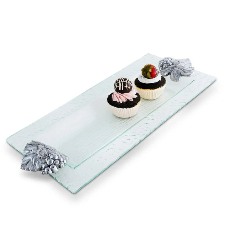 Arthur Court Oblong Glass Tray - Grape Trays Arthur Court 