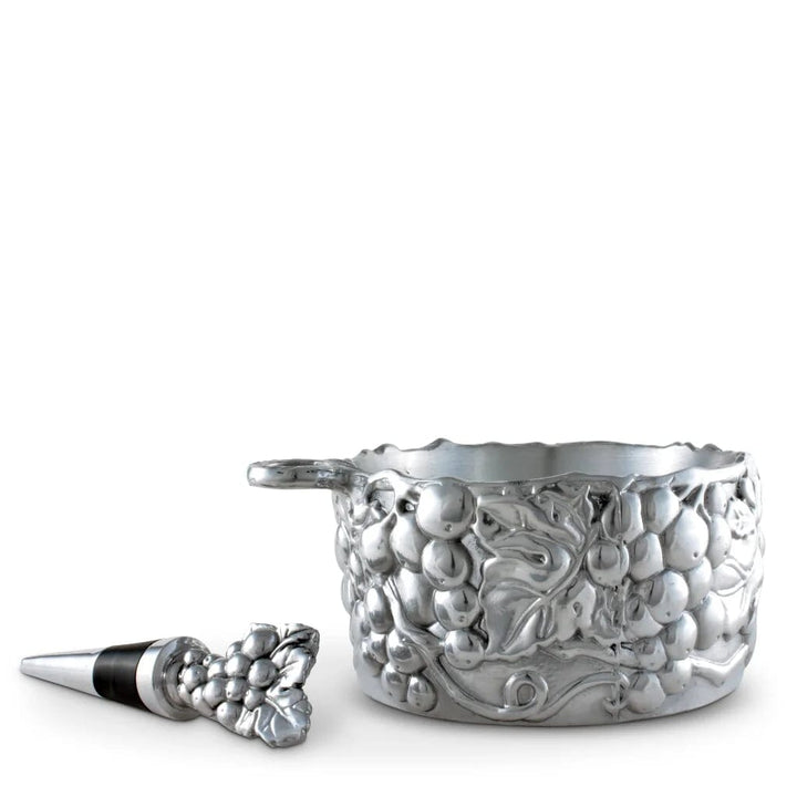 Arthur Court Wine Caddy and Stopper Set - Grape Barware Arthur Court 