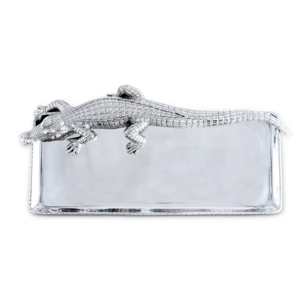 Arthur Court Tray 9 Inches x 20 Inches - Alligator Trays Arthur Court 