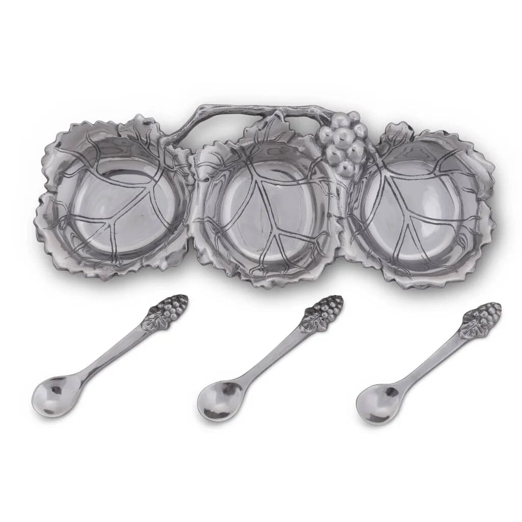 Arthur Court Condiment Server - Grape (3 Section) Servers Arthur Court 