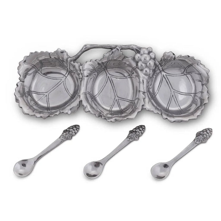 Arthur Court Condiment Server - Grape (3 Section) Servers Arthur Court 