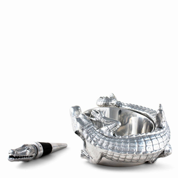 Arthur Court Wine Coaster and Stopper Set - Alligator Barware Arthur Court 