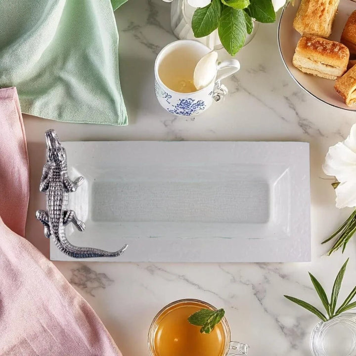 Arthur Court Oblong Glass Tray - Alligator Trays Arthur Court 