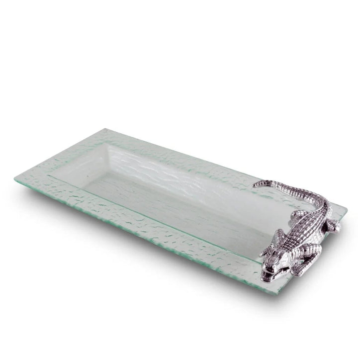 Arthur Court Oblong Glass Tray - Alligator Trays Arthur Court 