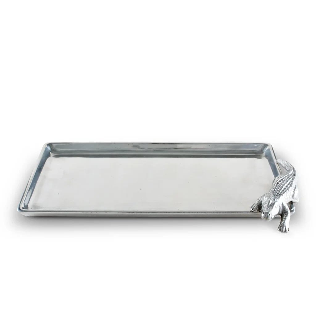 Arthur Court Tray Figural 6 Inches x 12 Inches - Alligator Trays Arthur Court 