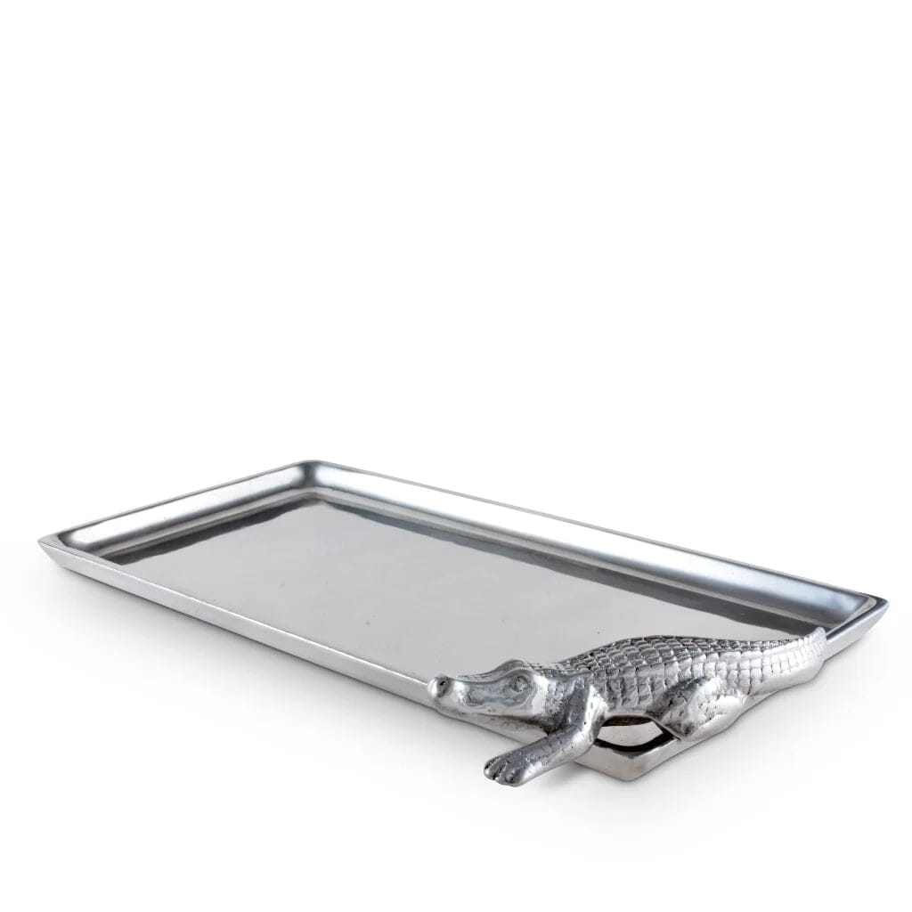 Arthur Court Tray Figural 6 Inches x 12 Inches - Alligator Trays Arthur Court 