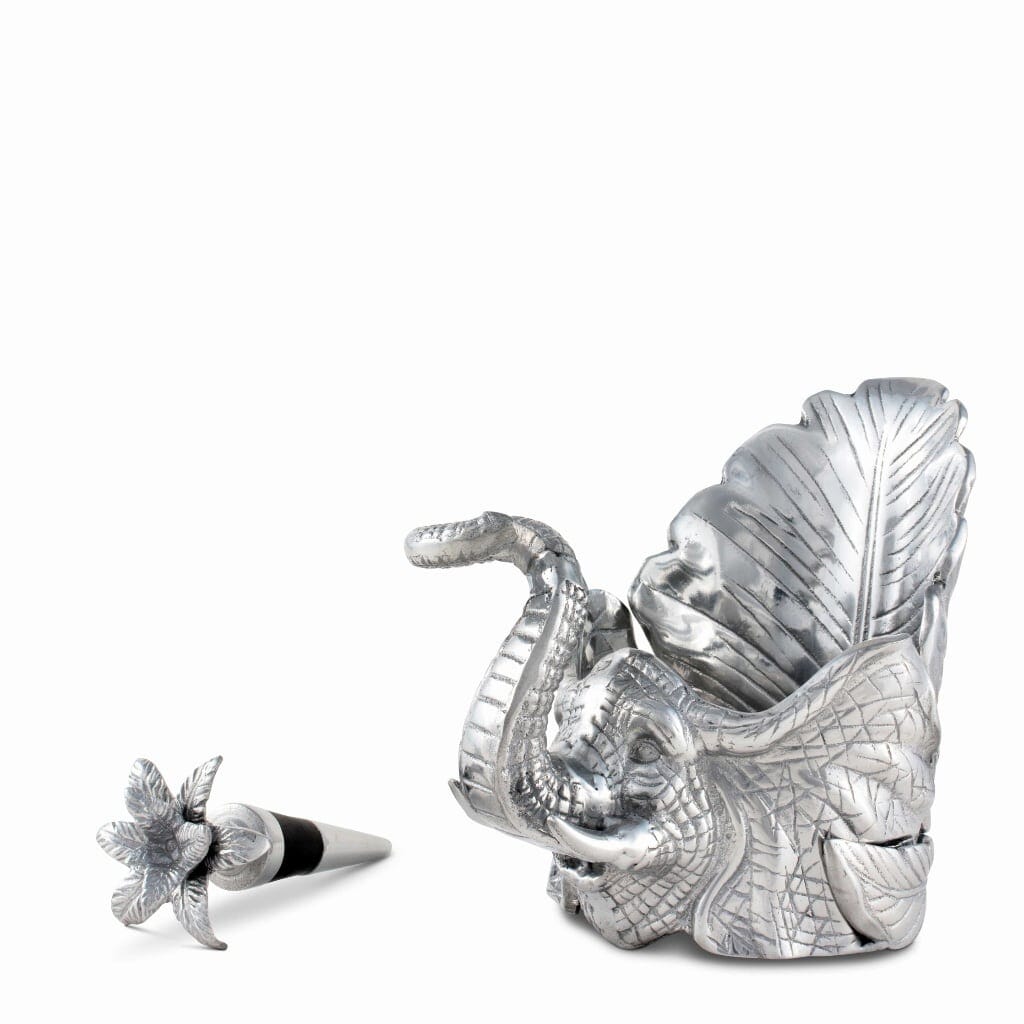 Arthur Court Wine Coaster and Stopper Set - Elephant Barware Arthur Court 