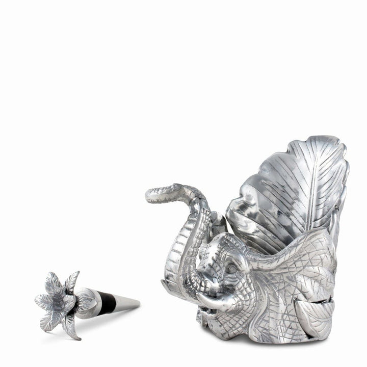 Arthur Court Wine Coaster and Stopper Set - Elephant Barware Arthur Court 