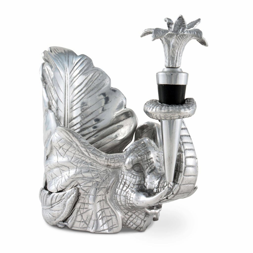 Arthur Court Wine Coaster and Stopper Set - Elephant Barware Arthur Court 