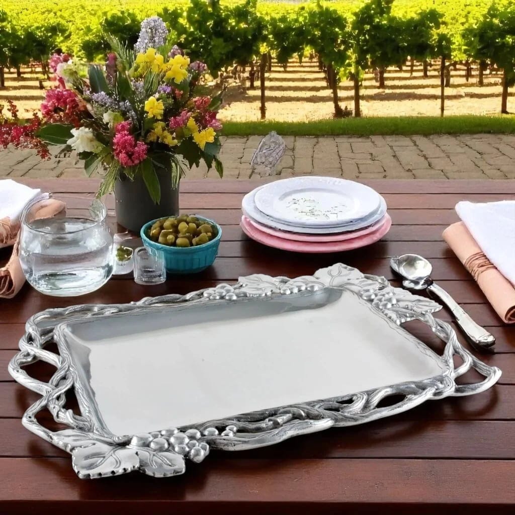 Arthur Court Rectangle Tray - Grape Open Vine Trays Arthur Court 