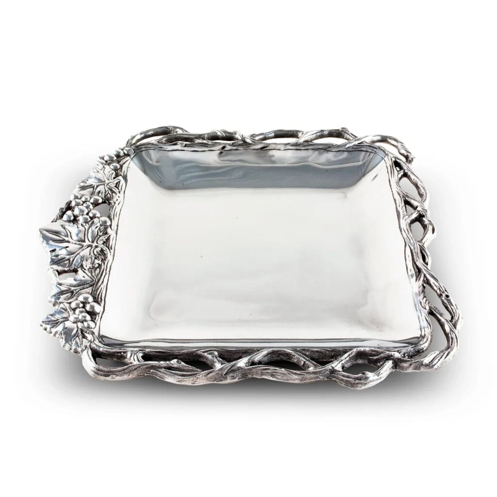 Arthur Court Square Tray 12 Inches - Grape Open Vine Trays Arthur Court 