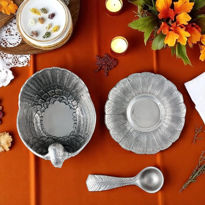 Arthur Court Condiment Set 3-Piece - Turkey Servers Arthur Court 