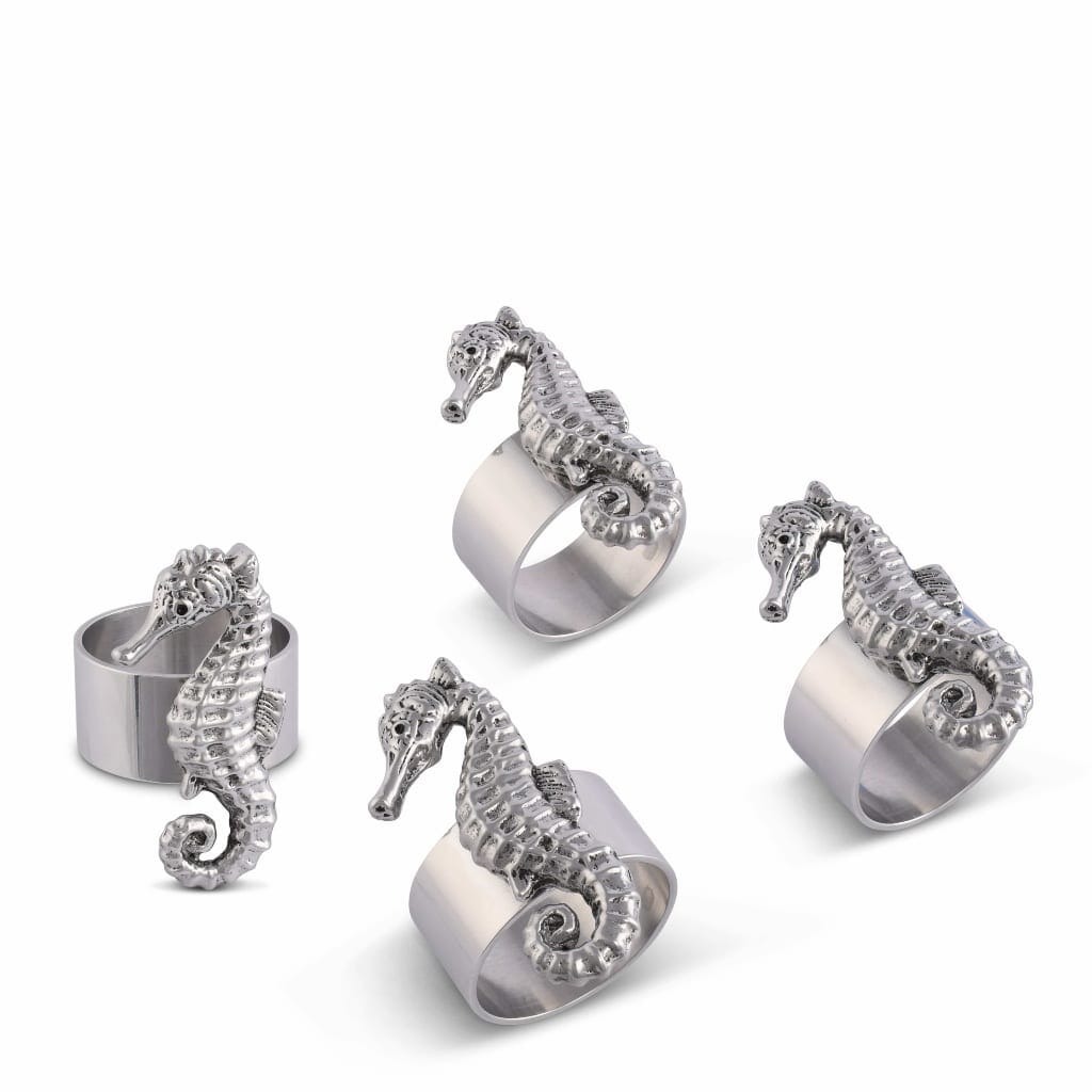 Arthur Court Napkin Rings (4) - Sea Horse Dinnerware Arthur Court 