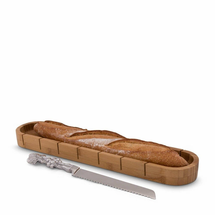 Arthur Court Baguette Board with Grape Bread Knife Servers Arthur Court 