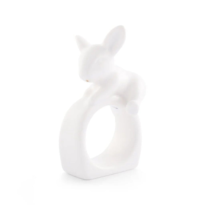 Arthur Court Napkin Rings - Stoneware Climbing Bunny Set of 4 Dinnerware Arthur Court 