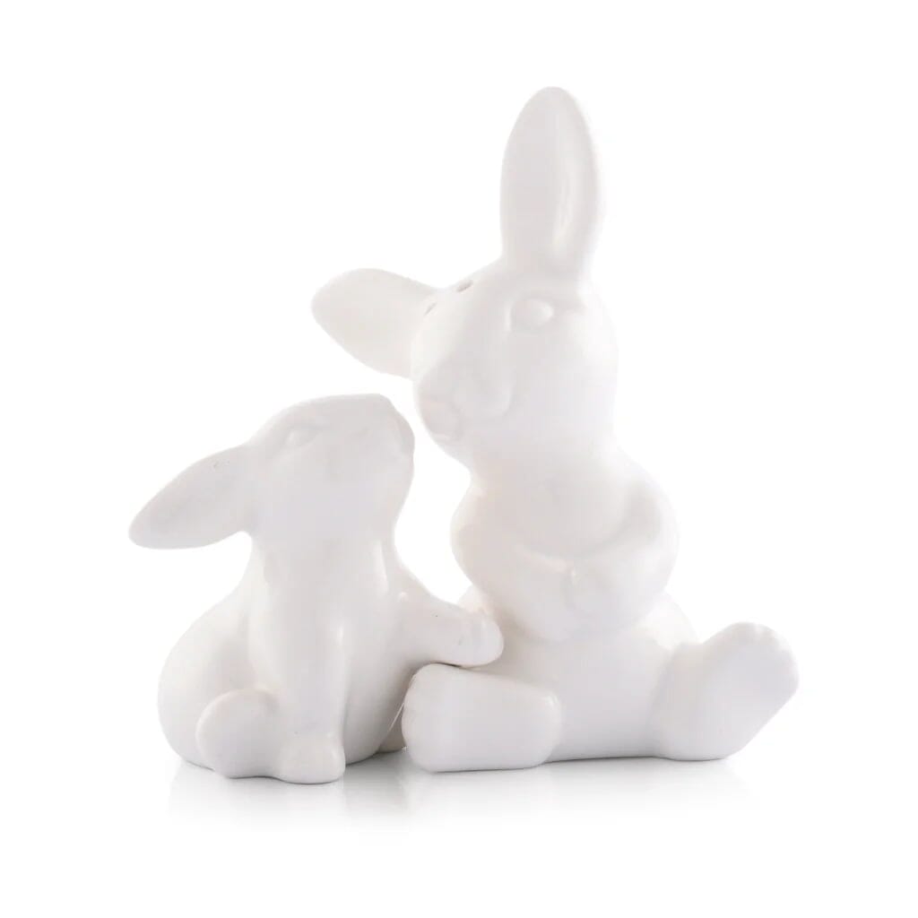 Arthur Court Salt and Pepper - Stoneware Mom and Baby Bunny Salt & Pepper Arthur Court 