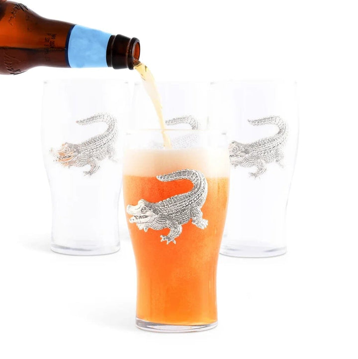 Arthur Court Pint Glasses (4) - Alligator Barware Arthur Court 
