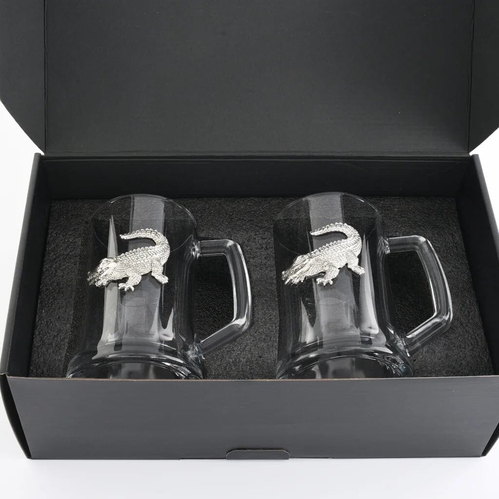 Arthur Court Beer Mugs (2) - Alligator Barware Arthur Court 
