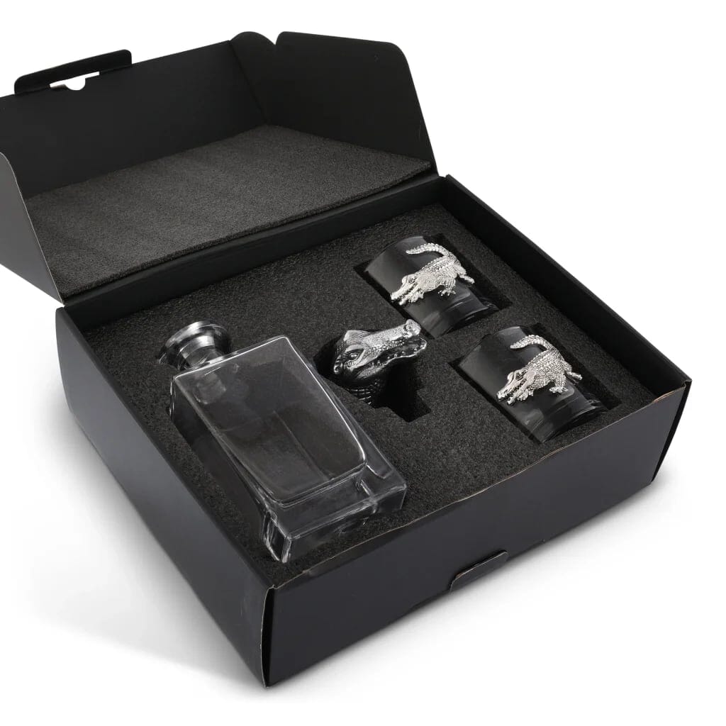 Arthur Court Decanter Set with Glasses (2) - Alligator Barware Arthur Court 