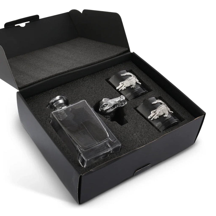 Arthur Court Decanter Set with Glasses (2) - Alligator Barware Arthur Court 