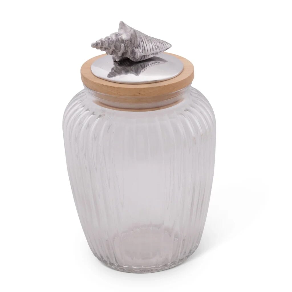 Arthur Court Glass Canister Med - Shell Dinnerware Arthur Court 