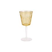 Vietri Barocco Wine Glass Drinkware Vietri Amber 